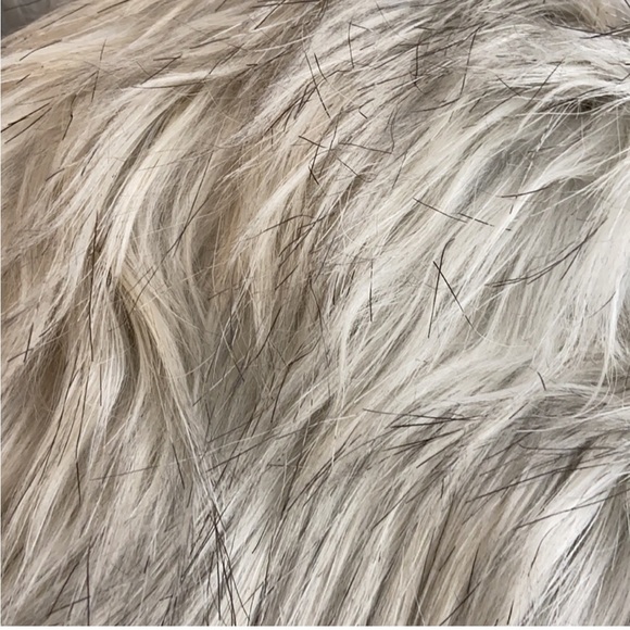 ✨HP✨ TOPSHOP Faux Fur Shag Jacket 8 Gray - Picture 7 of 12